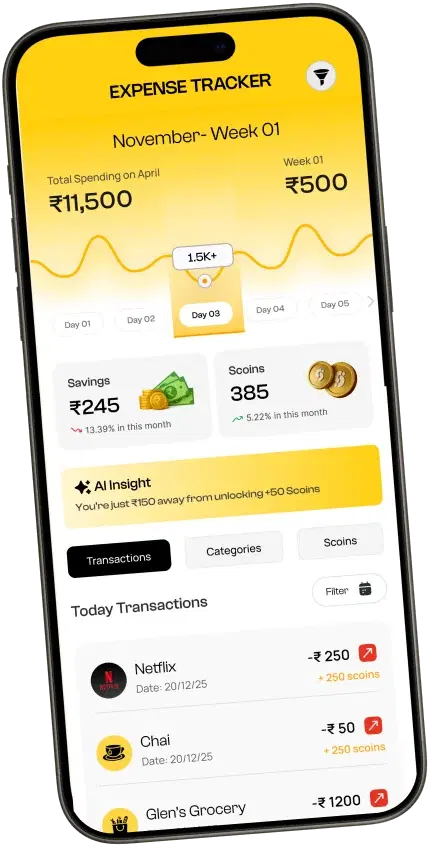 Sconto expense tracker screen
